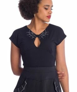 Banned Release The Spiders Top 10 Banned Release The Spiders Top -Spooky Threads 06 30 TP10433BLK 1582 300x