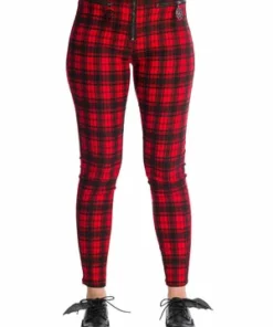 Banned Damien Trousers -Spooky Threads 1625827664SS68003BLK 20TR31099RED 0385 300x