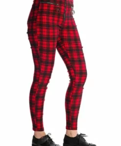 Banned Damien Trousers -Spooky Threads 1625827664SS68003BLK 20TR31099RED 0388 300x