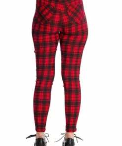Banned Damien Trousers -Spooky Threads 1625827664SS68003BLK 20TR31099RED 0389 300x