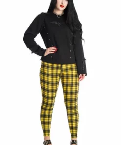 Banned Damien Trousers -Spooky Threads 1625833007TR31099Yellow 20SS68004BLK 0464 300x