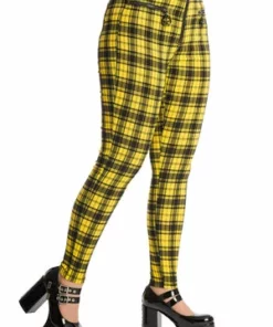 Banned Damien Trousers -Spooky Threads 1625833007TR31099Yellow 20SS68004BLK 0473 300x