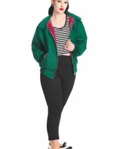 Banned Unisex Harrington Jacket -Spooky Threads 1641210013JBN615. 20GRN 300x