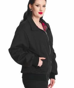 Banned Unisex Harrington Jacket -Spooky Threads 1641210132JBN615BLK4334 300x