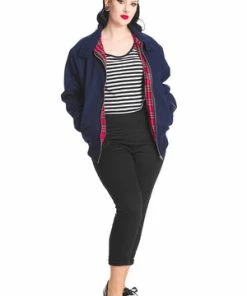 Banned Unisex Harrington Jacket -Spooky Threads 1641210294JBN615NVY4324 300x