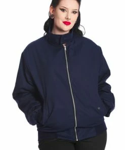 Banned Unisex Harrington Jacket -Spooky Threads 1641210294JBN615NVY4325 300x