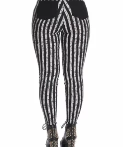 Banned Spooky Nightwalks Slim Trousers -Spooky Threads 1642506097TR31126 20BLK 20WHT 20STRIPE2618 300x