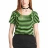Banned Sweet Yet Spooky Stripe Top -Spooky Threads 1642529459TP10484GRN4038 300x