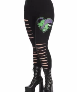 Banned Made For Each Other Leggings 11 Banned Made For Each Other Leggings -Spooky Threads 1658744804LG67014 20BLK 2 300x