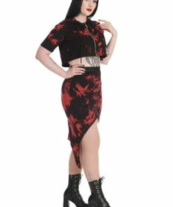 Banned Tears In Heaven Skirt -Spooky Threads 1658745113SK25336 20RED 2 300x
