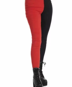 Banned Bailey Half & Half Trousers 13 Banned Bailey Half & Half Trousers -Spooky Threads 1659026467TR31155BLK 20RED 4 300x