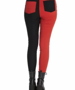 Banned Bailey Half & Half Trousers 14 Banned Bailey Half & Half Trousers -Spooky Threads 1659026467TR31155BLK 20RED 5 300x