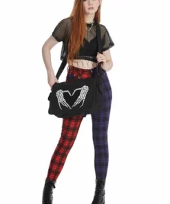 Banned Tartan Baily Trousers -Spooky Threads 1659026637TR31156 20RED 20PURPLE 20CHECK 2 300x