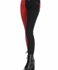 Banned Bailey Half & Half Trousers 15 Banned Bailey Half & Half Trousers -Spooky Threads 1659524051TR31155BLK 20RED 3 300x