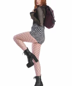 Banned Distressed Waves Shorts 11 Banned Distressed Waves Shorts -Spooky Threads 1659536713ST81059 20BLK 20WHT 20STRIPE2581 300x