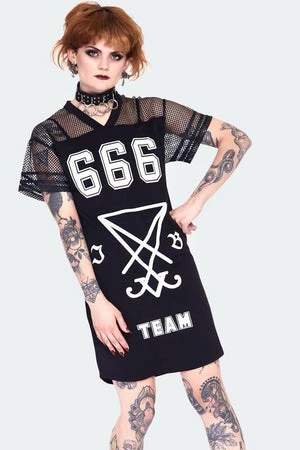 Jawbreaker 666 Team Support Jersey Dress 6 Jawbreaker 666 Team Support Jersey Dress - Image 4