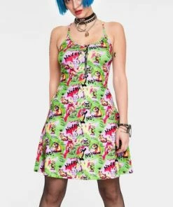 Jawbreaker Angry Animal Print Spaghetti Strap Dress