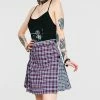 Jawbreaker Contrast Check Buckled Mini-Kilt -Spooky Threads Contrast Check Buckled Mini Kilt Jawbreaker 300x