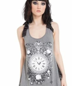Jawbreaker Deathclock Top - Grey Or Black 16 Jawbreaker Deathclock Top - Grey Or Black -Spooky Threads Deathclock Top Grey or Black Jawbreaker 4 300x