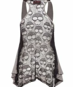 Jawbreaker Deathclock Top - Grey Or Black 19 Jawbreaker Deathclock Top - Grey Or Black -Spooky Threads Deathclock Top Grey or Black Jawbreaker 7 300x