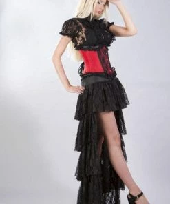 Burleska Elizium Steel Boned Underbust Corset In Taffeta -Spooky Threads Elizium Steel Boned Underbust Corset In Taffeta Burleska 10 300x