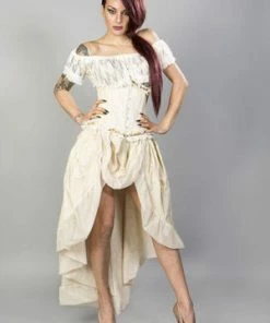 Burleska Elizium Steel Boned Underbust Corset In Taffeta -Spooky Threads Elizium Steel Boned Underbust Corset In Taffeta Burleska 14 300x