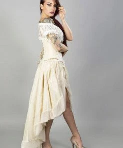 Burleska Elizium Steel Boned Underbust Corset In Taffeta -Spooky Threads Elizium Steel Boned Underbust Corset In Taffeta Burleska 15 300x