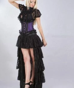 Burleska Elizium Steel Boned Underbust Corset In Taffeta -Spooky Threads Elizium Steel Boned Underbust Corset In Taffeta Burleska 6 300x