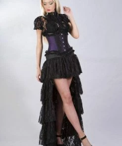 Burleska Elizium Steel Boned Underbust Corset In Taffeta -Spooky Threads Elizium Steel Boned Underbust Corset In Taffeta Burleska 7 300x