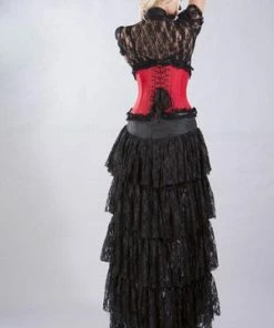 Burleska Elizium Steel Boned Underbust Corset In Taffeta -Spooky Threads Elizium Steel Boned Underbust Corset In Taffeta Burleska 9 300x