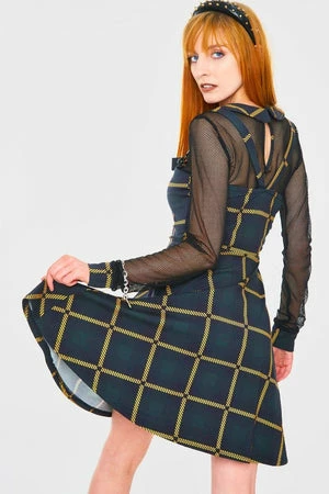 Jawbreaker Head In The Clouds Plaid Overall Dress 4 Jawbreaker Head In The Clouds Plaid Overall Dress - Image 2