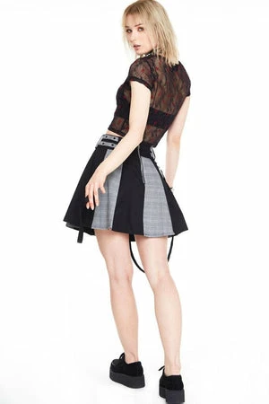 Jawbreaker Houndstooth Check Half & Half Bondage Skirt 5 Jawbreaker Houndstooth Check Half & Half Bondage Skirt - Image 3