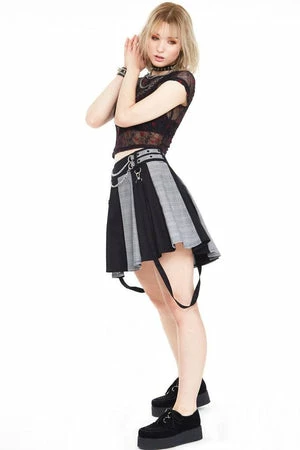 Jawbreaker Houndstooth Check Half & Half Bondage Skirt 6 Jawbreaker Houndstooth Check Half & Half Bondage Skirt - Image 4