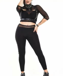 Jawbreaker Leggings With O-ring Detail At Side Seams 9 Jawbreaker Leggings With O-ring Detail At Side Seams -Spooky Threads Leggings With O ring Detail At Side Seams Jawbreaker 3 300x