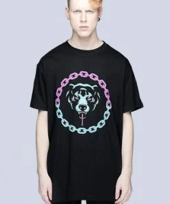 Long Clothing Mishka 2.0 Death Adder Chain T-Shirt - Gold Or Turquoise -Spooky Threads Mishka 2 0 Death Adder Chain T Shirt Gold or Turquoise Long Clothing 2 300x