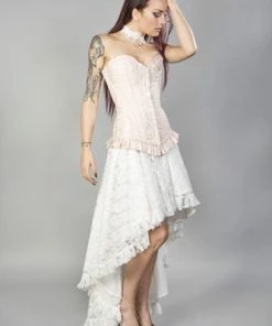 Burleska Petra Zip Long Line Overbust Burlesque Corset In King Brocade -Spooky Threads Petra Zip Long Line Overbust Burlesque Corset In King Brocade Burleska 11 300x