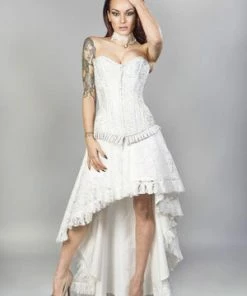 Burleska Petra Zip Long Line Overbust Burlesque Corset In King Brocade -Spooky Threads Petra Zip Long Line Overbust Burlesque Corset In King Brocade Burleska 4 300x