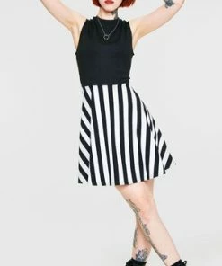 Jawbreaker Recently Deceased Striped Dress