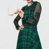 Jawbreaker Round In Circles Plaid Overall Dress 1 Jawbreaker Round In Circles Plaid Overall Dress -Spooky Threads Round In Circles Plaid Overall Dress Jawbreaker 300x