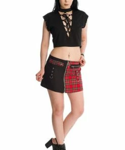 Banned Krampus Skirt 9 Banned Krampus Skirt -Spooky Threads SK25369 20BLK 20RED 1310 300x