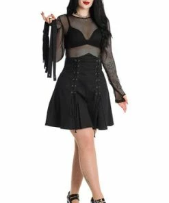 Banned Astaroth Skirt 9 Banned Astaroth Skirt -Spooky Threads SK25375BLK 1072 300x