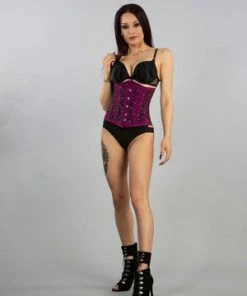 Burleska Soiree Underbust Steel Boned Corset In Taffeta -Spooky Threads Soiree Underbust Steel Boned Corset In Taffeta Burleska 6 300x