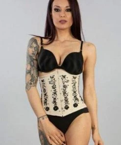 Burleska Soiree Underbust Steel Boned Corset In Taffeta