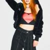 Jawbreaker Star Struck Faux Fur Jacket -Spooky Threads Star Struck Faux Fur Jacket Jawbreaker 300x