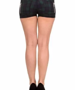 Banned Tartan Shorts -Spooky Threads Tartan Shorts Banned 3 300x