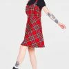 Jawbreaker Tartan Troublemaker Dungaree Style Dress -Spooky Threads Tartan Troublemaker Dungaree Style Dress Jawbreaker 300x
