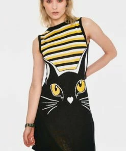 Jawbreaker Telepathic Cat Dress -Spooky Threads Telepathic Cat Dress Jawbreaker 3 300x