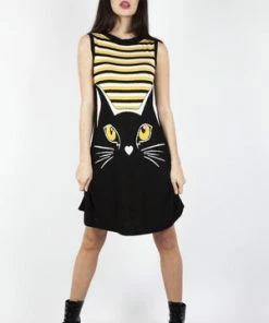 Jawbreaker Telepathic Cat Dress -Spooky Threads Telepathic Cat Dress Jawbreaker 4 300x
