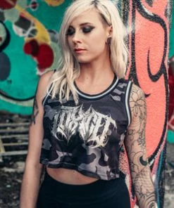 Toxico Metal Logo Camo Crop Mesh Vest