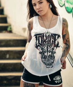 Toxico Metal Skull Racerback Vest